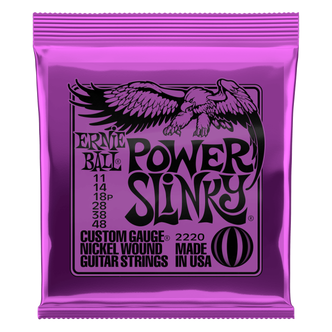 Ernie Ball 2220 Power Slinky Electric Guitar Strings (11-48)