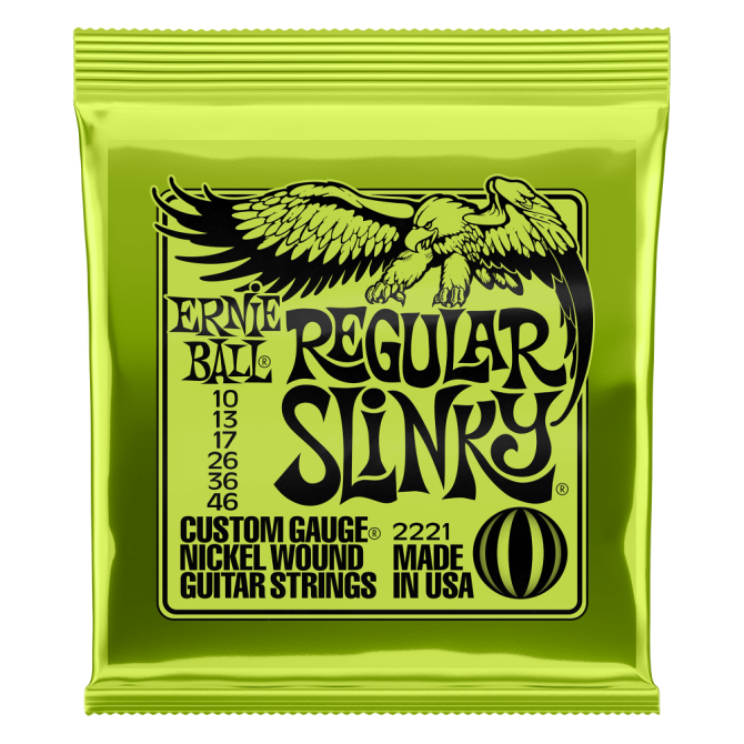 Ernie Ball 2221 Regular Slinky Electric Guitar Strings (10-46)