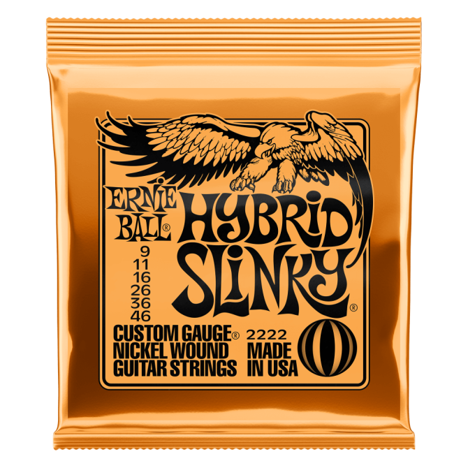 Ernie Ball 2222 Hybrid Slinky Nickel Electric Guitar Strings (9-46)
