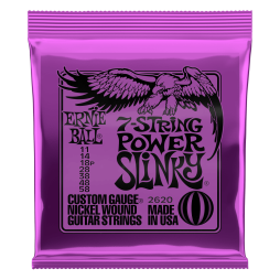 Ernie Ball 2620 7-String Power Slinky Nickel Wound Electric Guitar Strings (11-58)