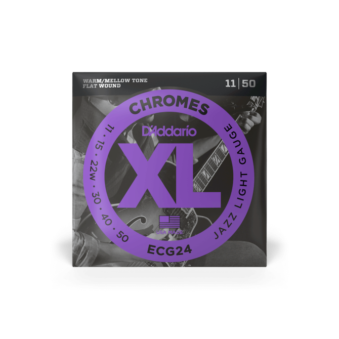 D’addario ECG24 Chromes 11-50 Jazz Light Electric Guitar Strings