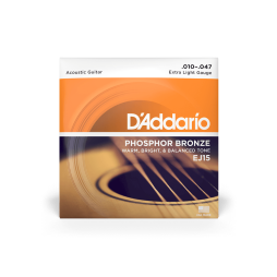 D’addario EJ15 Phosphor Bronze 10-47 Extra Light Acoustic Guitar Strings