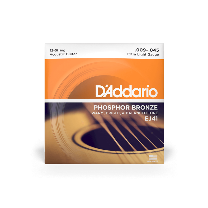 D’addario EJ41 09-45 Extra Light 12-String Acoustic Guitar Strings