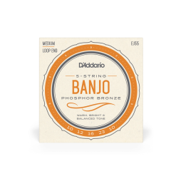 D’addario EJ55 10-23 5-String Banjo Strings  Medium Set
