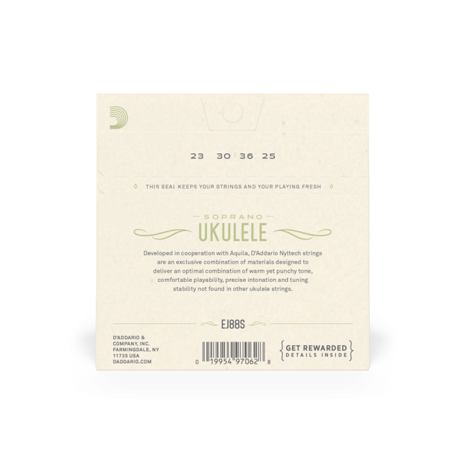 D’addario EJ88S Nyltech Soprano Ukulele Strings