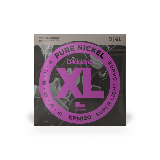 D’addario EPN120 Pure Nickel 09-41Super Light Electric Guitar Strings