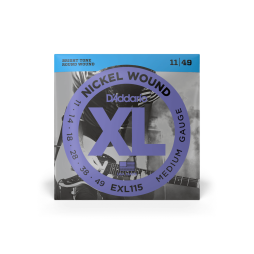 D’addario EXL115 11-49 Medium Electric Guitar Strings