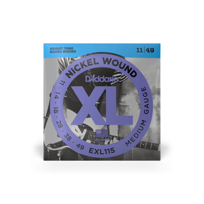 D’addario EXL115 11-49 Medium Electric Guitar Strings