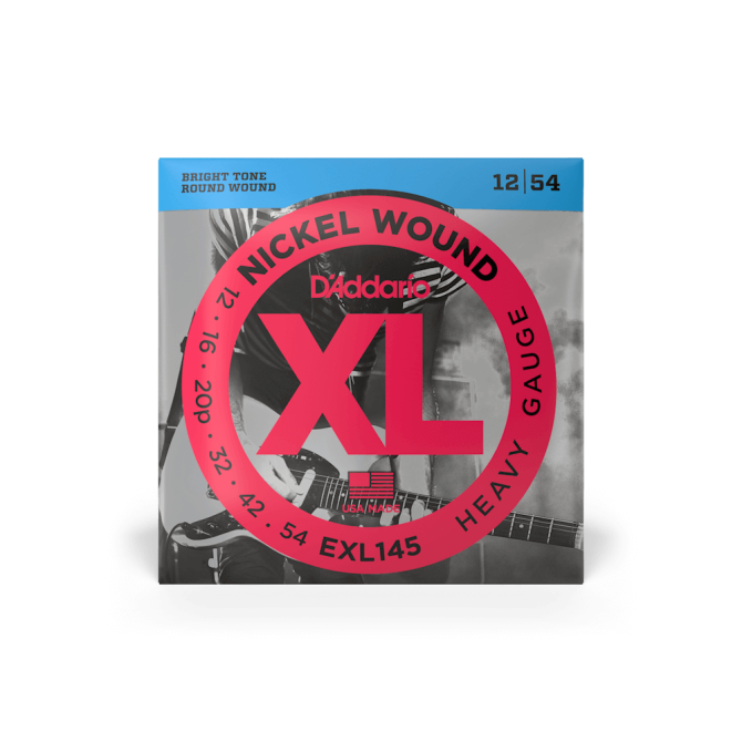 D’addario EXL145 12-54 Heavy Plain 3rd Electric Guitar Strings