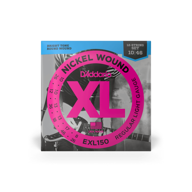 D’addario EXL150 10-46 Regular Light 12-String Electric Guitar Strings