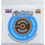 Martin MA535 Authentic Acoustic SP Phosphor Bronze Acoustic Guitar Strings – Custom Light (.11 – .52)