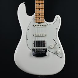 Ernie Ball Music Man Cutlass HSS Ivory White 2017 w/ Rewind Electric Creme Brulee'