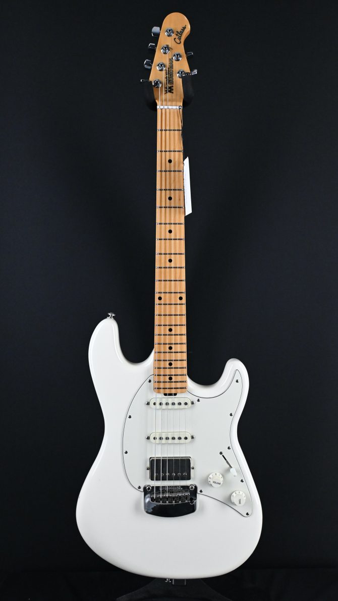 Ernie Ball Music Man Cutlass HSS Ivory White 2017 w/ Rewind Electric Creme Brulee'