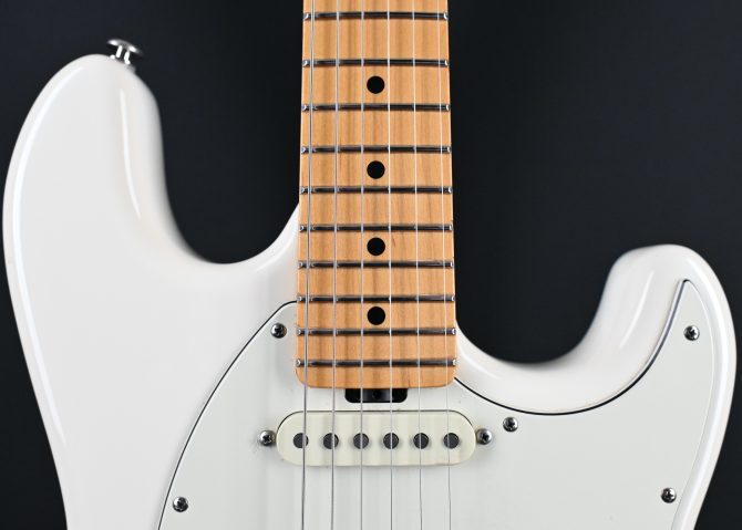 Ernie Ball Music Man Cutlass HSS Ivory White 2017 w/ Rewind Electric Creme Brulee'