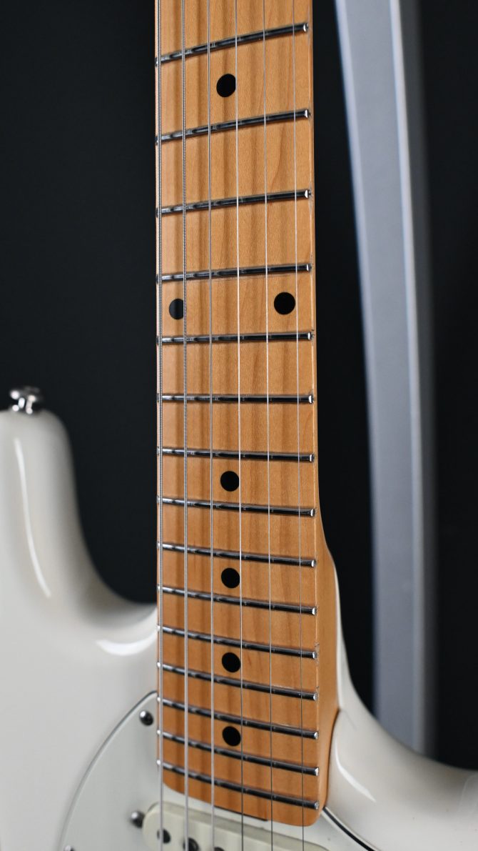 Ernie Ball Music Man Cutlass HSS Ivory White 2017 w/ Rewind Electric Creme Brulee'