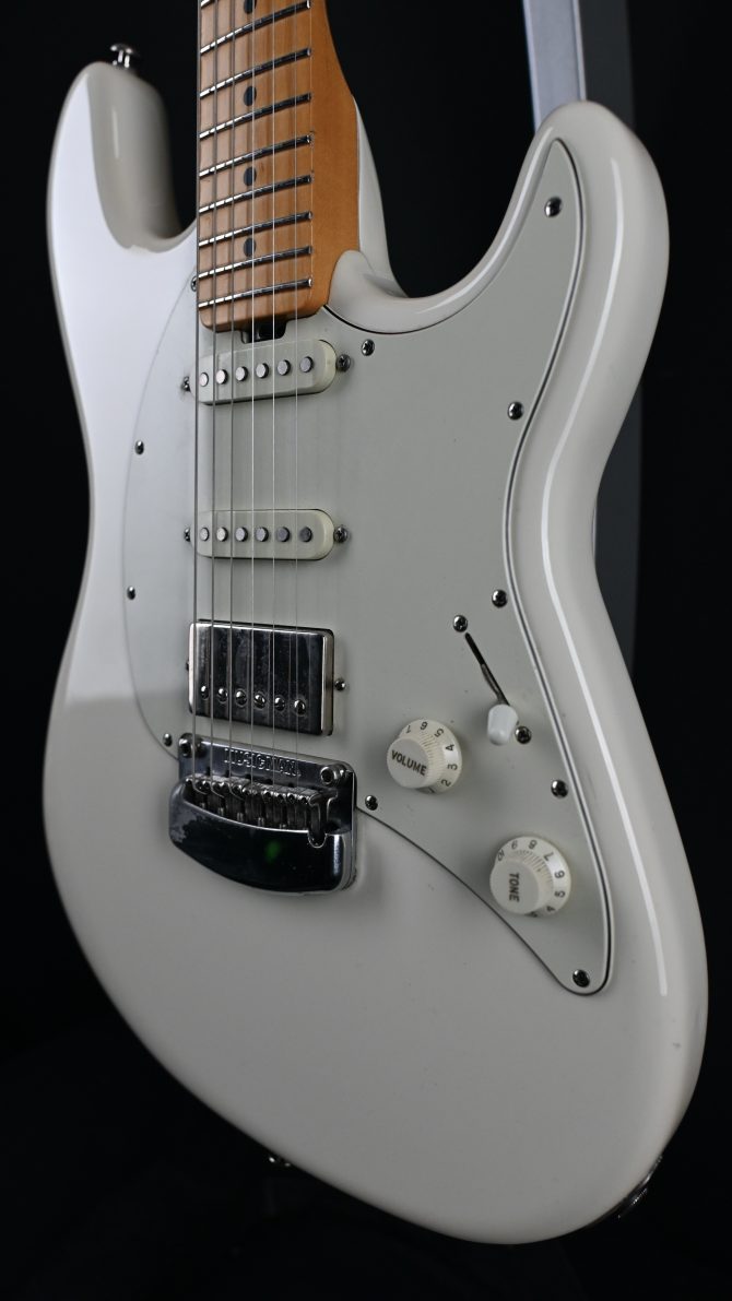 Ernie Ball Music Man Cutlass HSS Ivory White 2017 w/ Rewind Electric Creme Brulee'