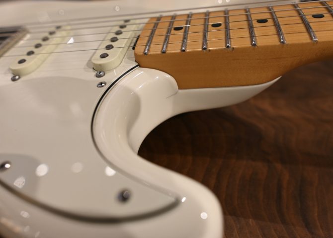 Ernie Ball Music Man Cutlass HSS Ivory White 2017 w/ Rewind Electric Creme Brulee'