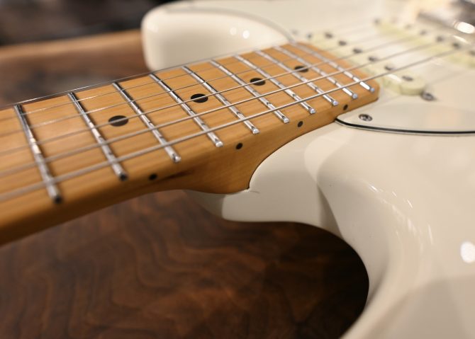 Ernie Ball Music Man Cutlass HSS Ivory White 2017 w/ Rewind Electric Creme Brulee'