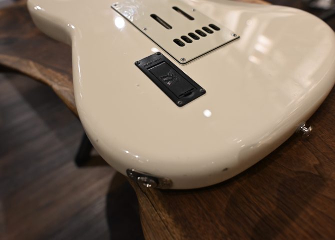 Ernie Ball Music Man Cutlass HSS Ivory White 2017 w/ Rewind Electric Creme Brulee'