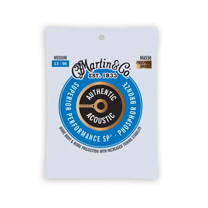 Martin Ma550 Authentic Acoustic SP® Guitar Strings Phosphor Bronze (13 - 56)