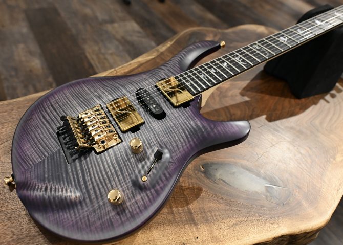 PRS Chleo Limited Edition Herman Li Signature Charcoal Purple Wraparound Burst #763