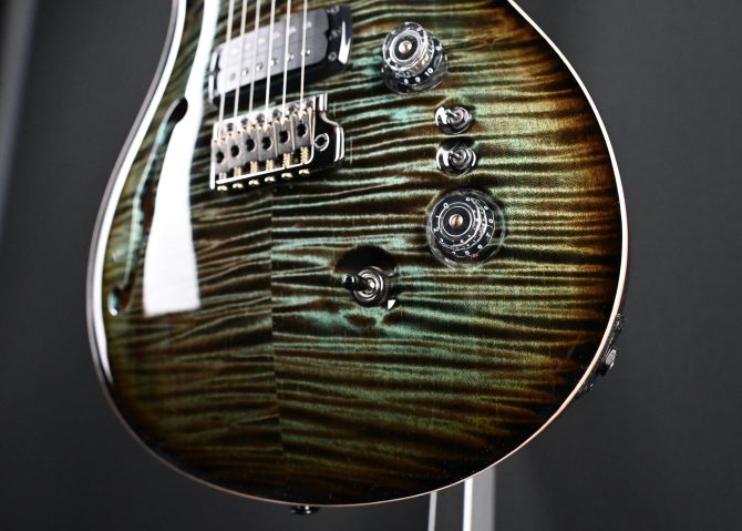 PRS Custom 24-08 Semi-Hollow 10-Top Slate Smokeburst #496