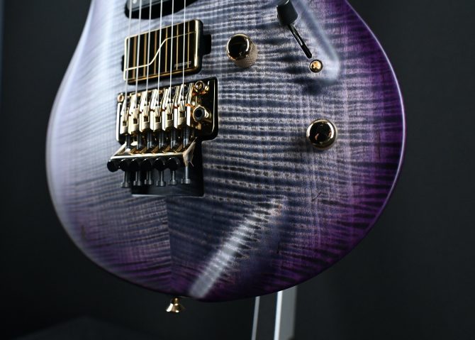 PRS Chleo Limited Edition Herman Li Signature Charcoal Purple Wraparound Burst #763