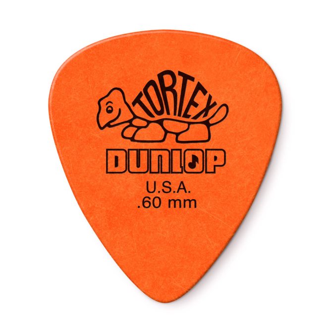 Dunlop 418P.60 Tortex Standard .60mm Orange Picks - 12-Pack