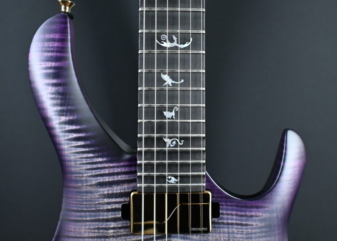 PRS Chleo Limited Edition Herman Li Signature Charcoal Purple Wraparound Burst #763