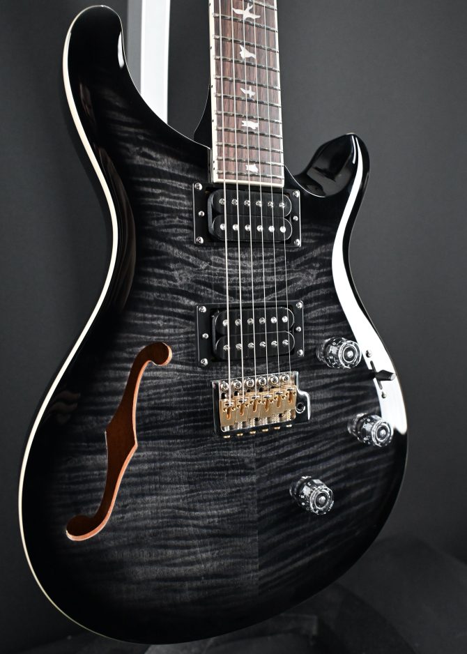 PRS SE Custom 24 Semi-Hollow Piezo Charcoal Burst #220