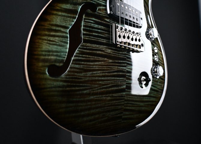 PRS Custom 24-08 Semi-Hollow 10-Top Slate Smokeburst #496
