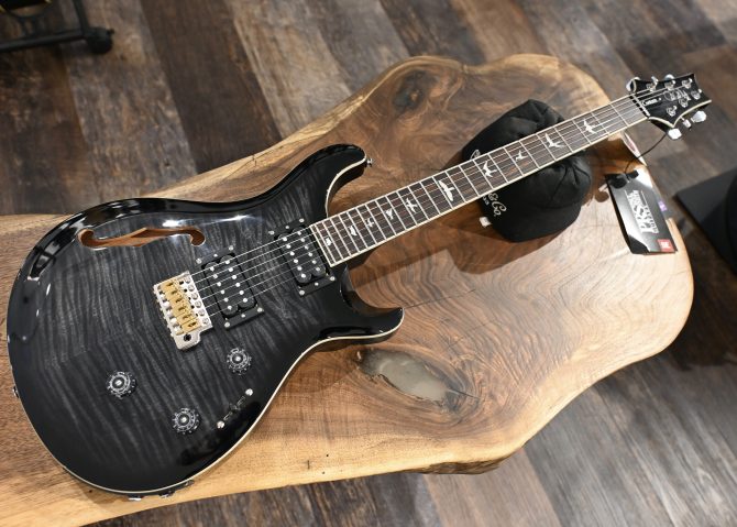 PRS SE Custom 24 Semi-Hollow Piezo Charcoal Burst #220