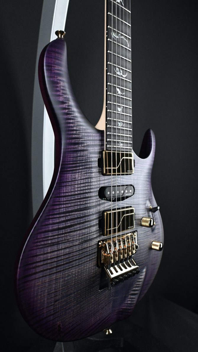PRS Chleo Limited Edition Herman Li Signature Charcoal Purple Wraparound Burst #763