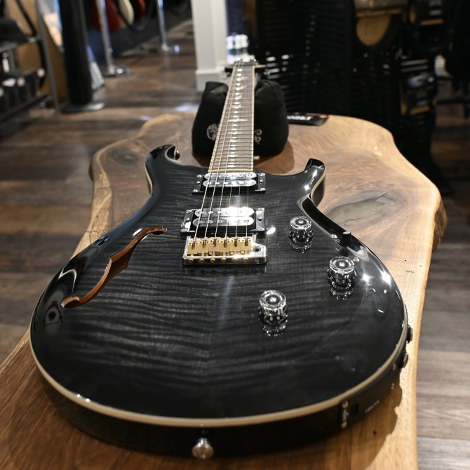 PRS SE Custom 24 Semi-Hollow Piezo Charcoal Burst #220
