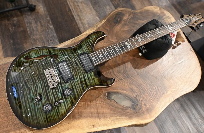 PRS Custom 24-08 Semi-Hollow 10-Top Slate Smokeburst #496