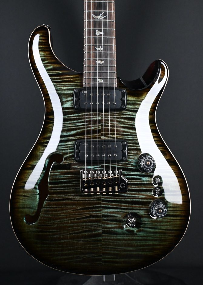PRS Custom 24-08 Semi-Hollow 10-Top Slate Smokeburst #496