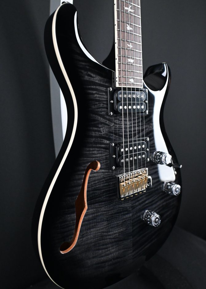 PRS SE Custom 24 Semi-Hollow Piezo Charcoal Burst #220