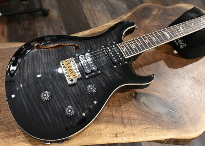 PRS SE Custom 24 Semi-Hollow Piezo Charcoal Burst #220