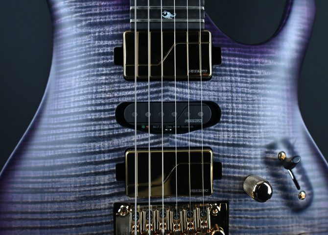 PRS Chleo Limited Edition Herman Li Signature Charcoal Purple Wraparound Burst #763