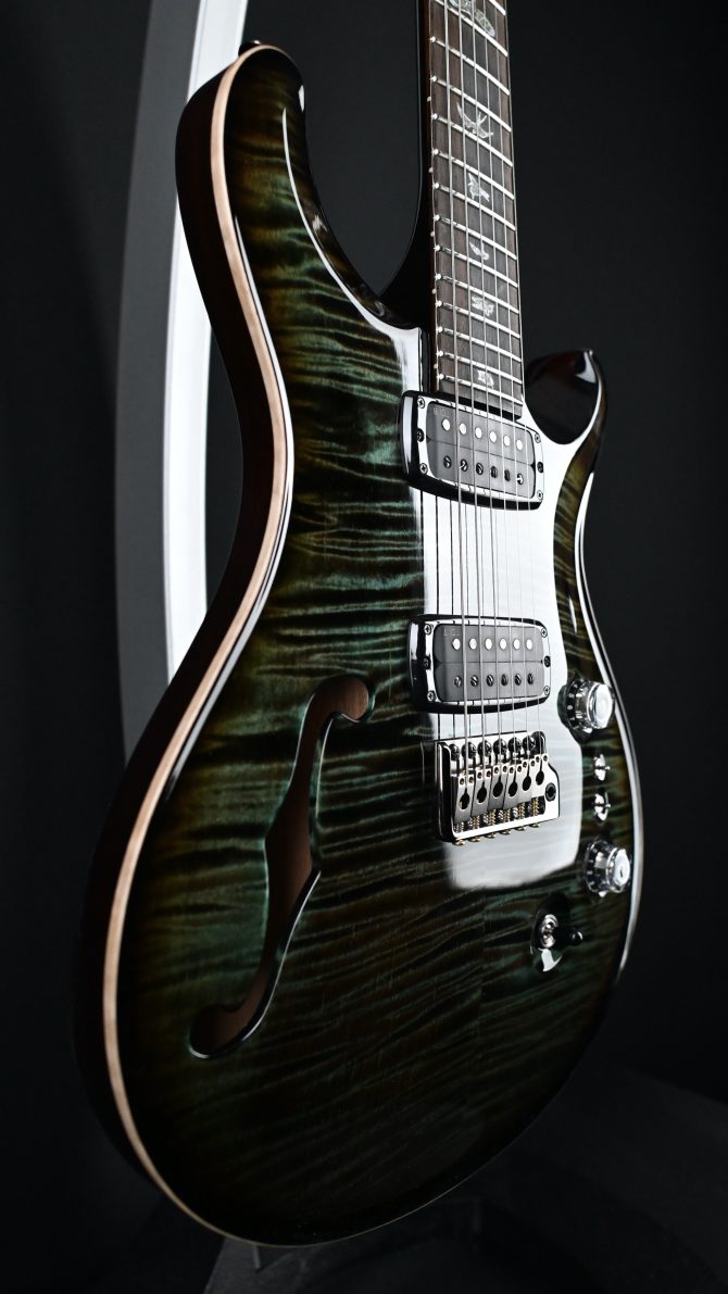 PRS Custom 24-08 Semi-Hollow 10-Top Slate Smokeburst #496