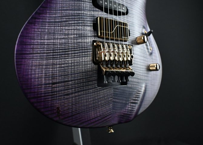 PRS Chleo Limited Edition Herman Li Signature Charcoal Purple Wraparound Burst #763