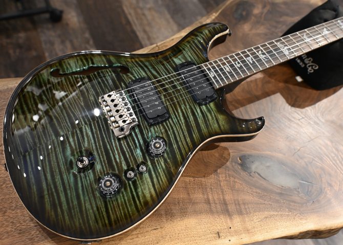 PRS Custom 24-08 Semi-Hollow 10-Top Slate Smokeburst #496