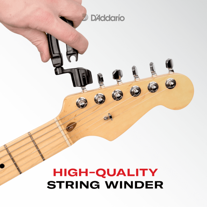 D'Addario Pro-Winder, Black String Winder w/ Clips