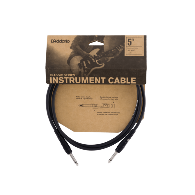 D'Addario Planet Waves Classic Series Instrument Cable 5'
