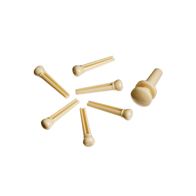 D'Addario Plastic Bridge Pins Ivory PWPS11