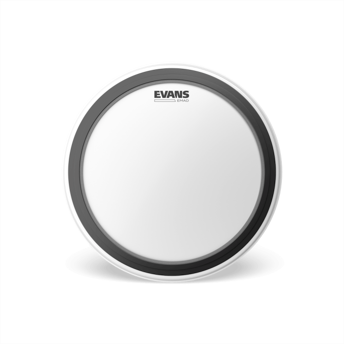 Evans BD18EMADCW EMAD Coated White Bass Drum Head, 18 Inch