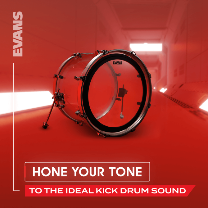 Evans BD22REMAD REMAD Resonant Bass Drum Head, 22 Inch