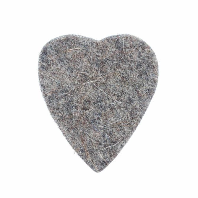 Timbertones Felt Tones Heart Grey Wool Felt 1 Pick