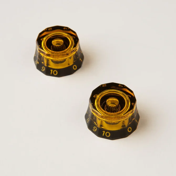 PRS Lampshade Knobs Set of Two, Amber - Metric Shaft