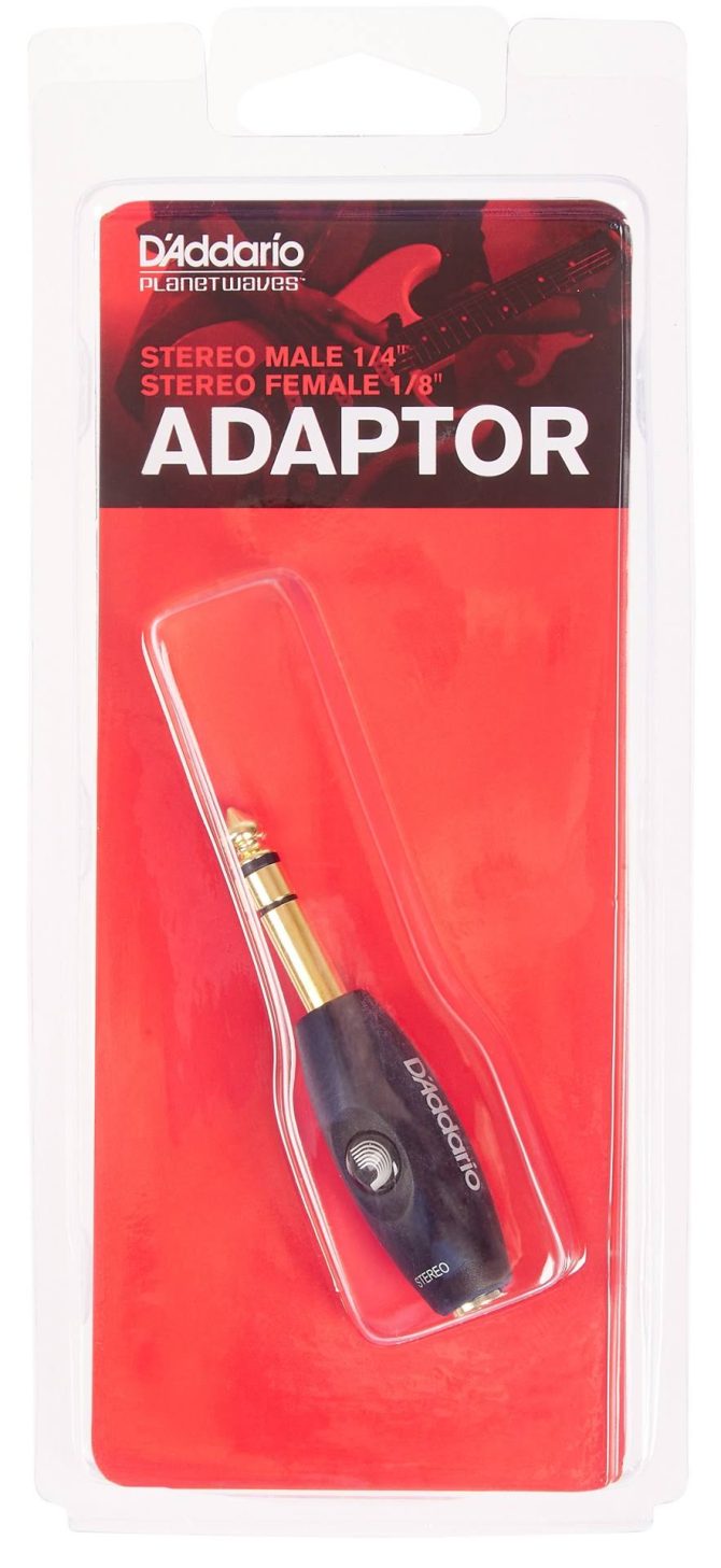 D'Addario PW-P047E Planet Waves 1/8" TRS Female to 1/4" TRS Male Cable Adapter